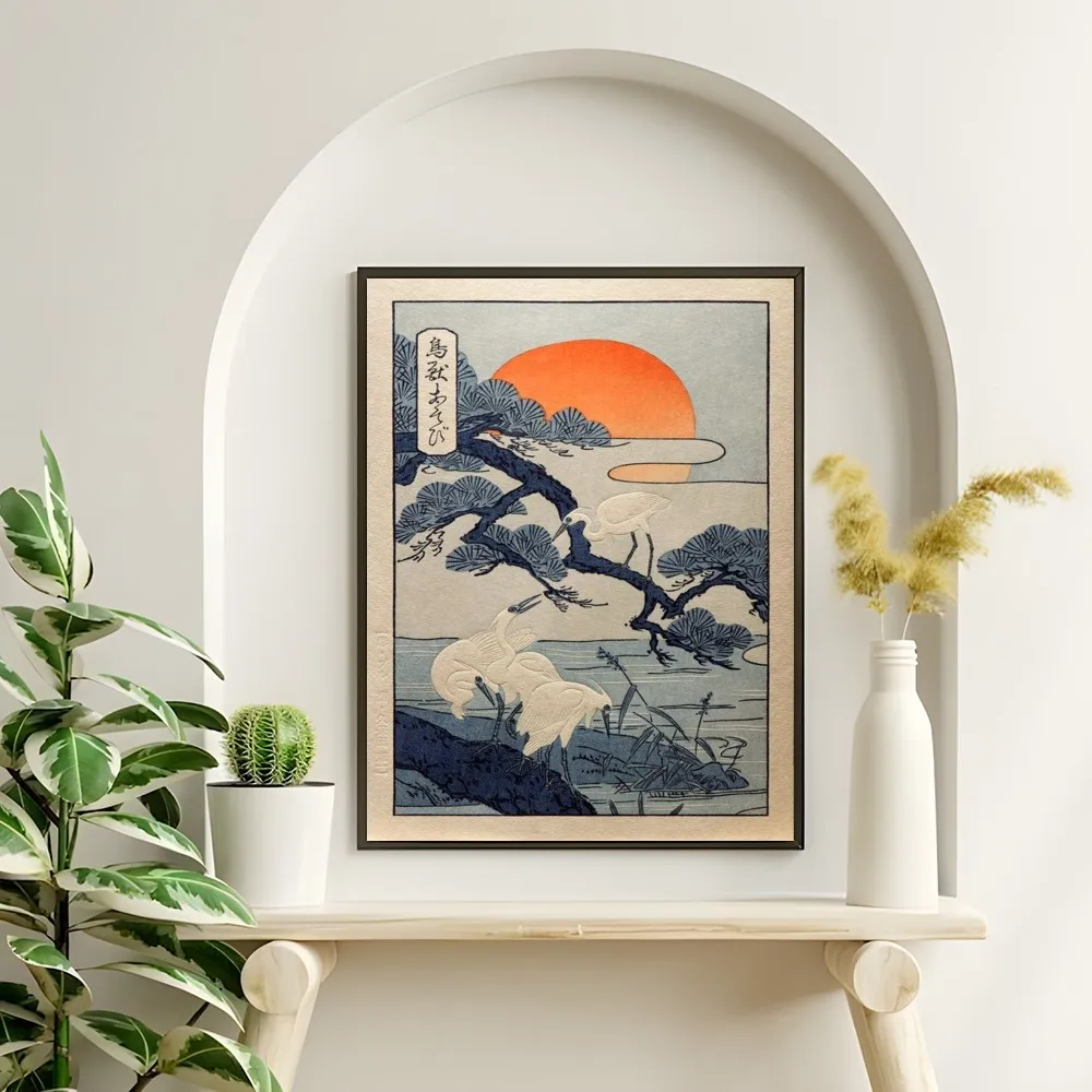 Japanese Painting Poster Room Decor Home Decoration Interior Wall Art Printing Waterproof Bathroom