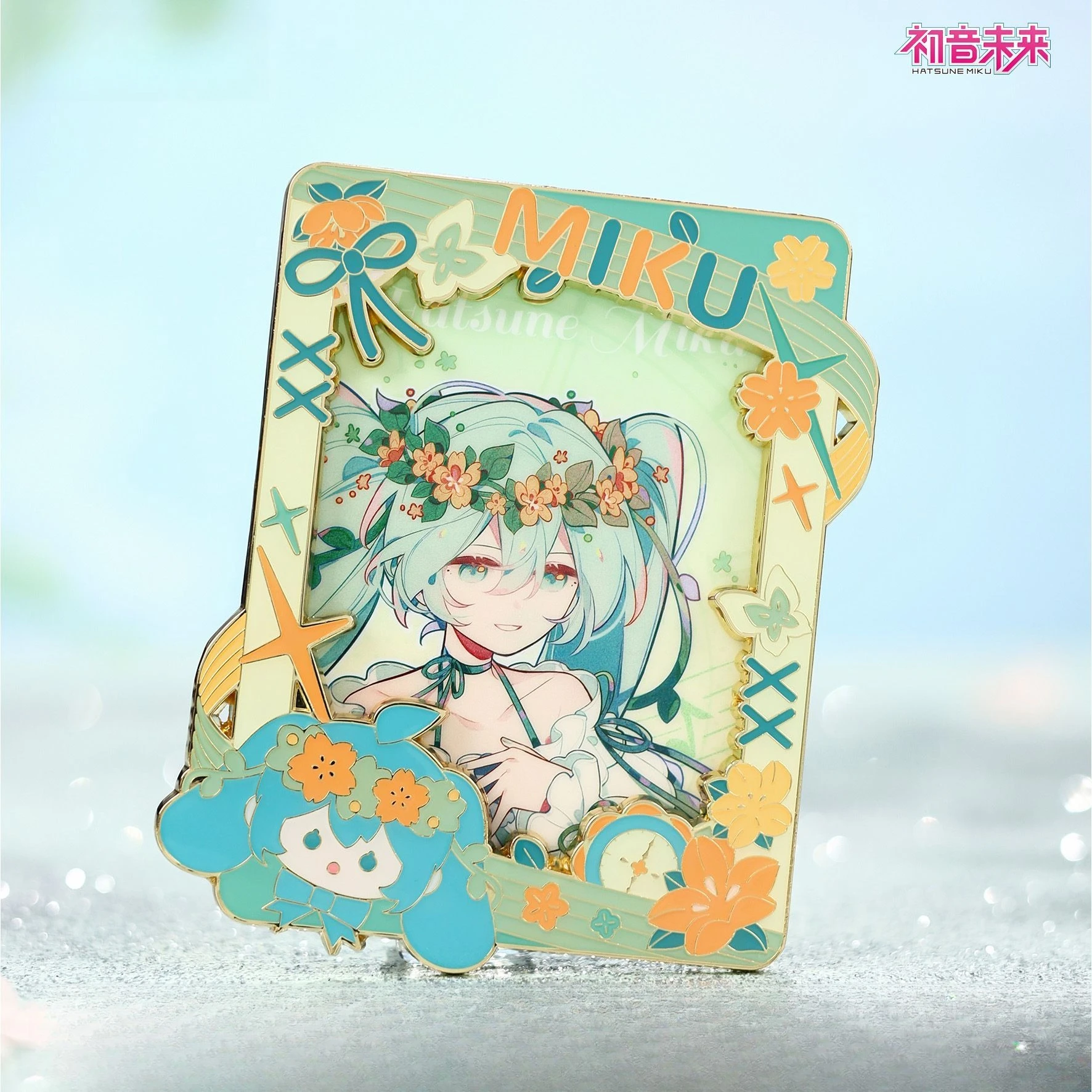 هاتسون ميكو الرسوم المتحركة الطرفية الثلاجة مرآة كونشيرتو سلسلة جميلة إطار صورة معدني عصا الثلاجة #5