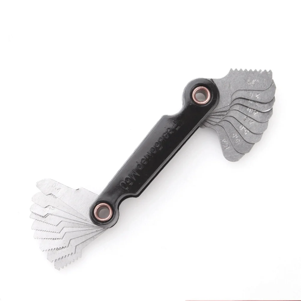 

60Pcs Thread Measuring Gage Screw Gauge 60 Degree Metric System Durable Premium Material Adjustable Rotary Quenching Hardness