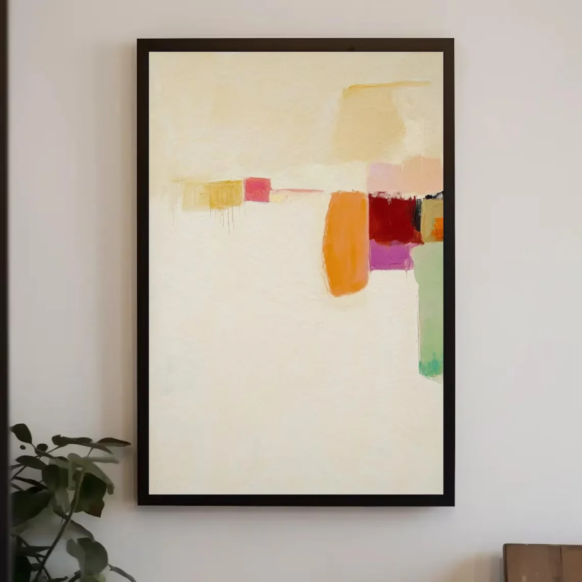 Wabi Sabi Wall Art | Earthy Minimalist Abstract Art Print | Neutral Japandi Wall Decor | Calm Serene Warm Tones Color Block Art