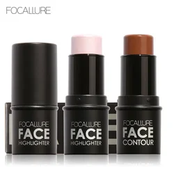 Focallure Face Highlighter Makeup Sticks Cream Shimmer Highlight Stick Long Lasting Contour Cosmetics Powder Foundation Stick