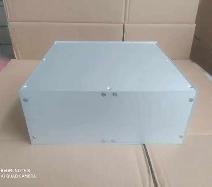 JY3214 هيكل إمداد الطاقة الألومنيوم الكامل الفارغ CNC HIFI DIY صندوق مكبر للصوت