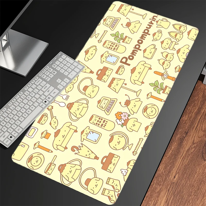 마우스 패드 폼폼푸린 프로페셔널 e스포츠 XXL 게임 플레이어 스피드 락 엣지 고무 게임 확장형 데스크 매트 마우스패드 키보드 매트