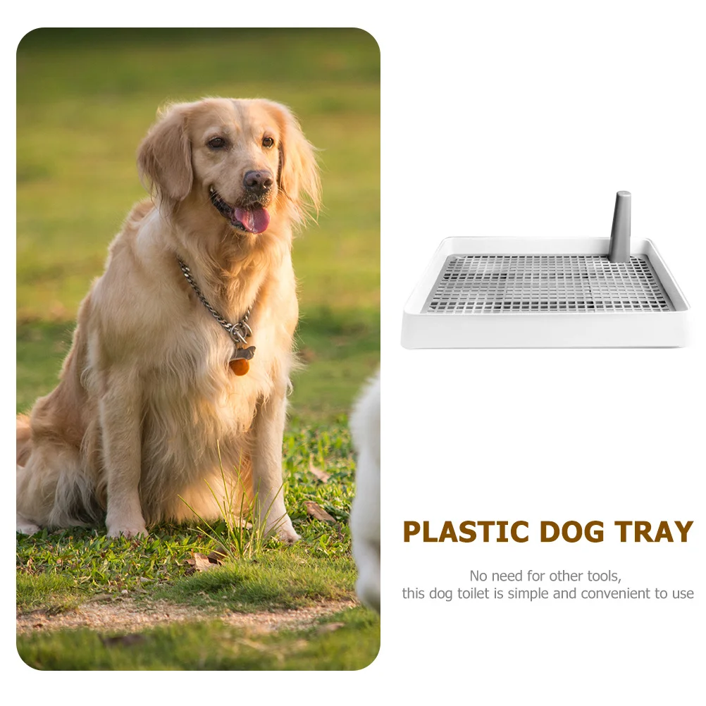 

Dog Tray Thickened Flat Plate Design No Tools Needed Bacteria Resistant Rounded Edges Pet Supply Puppy Accessory Training Toilet