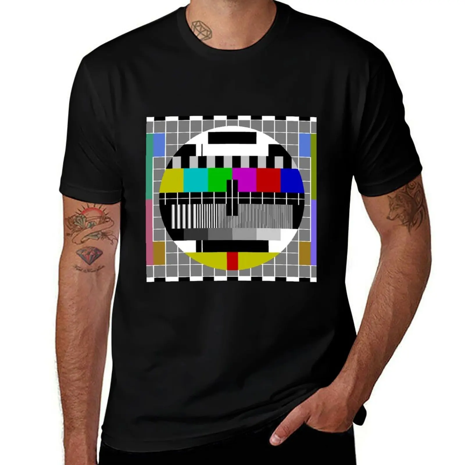 Test Pattern Logo T-Shirt Plus Size Loose Fit T-Shirt