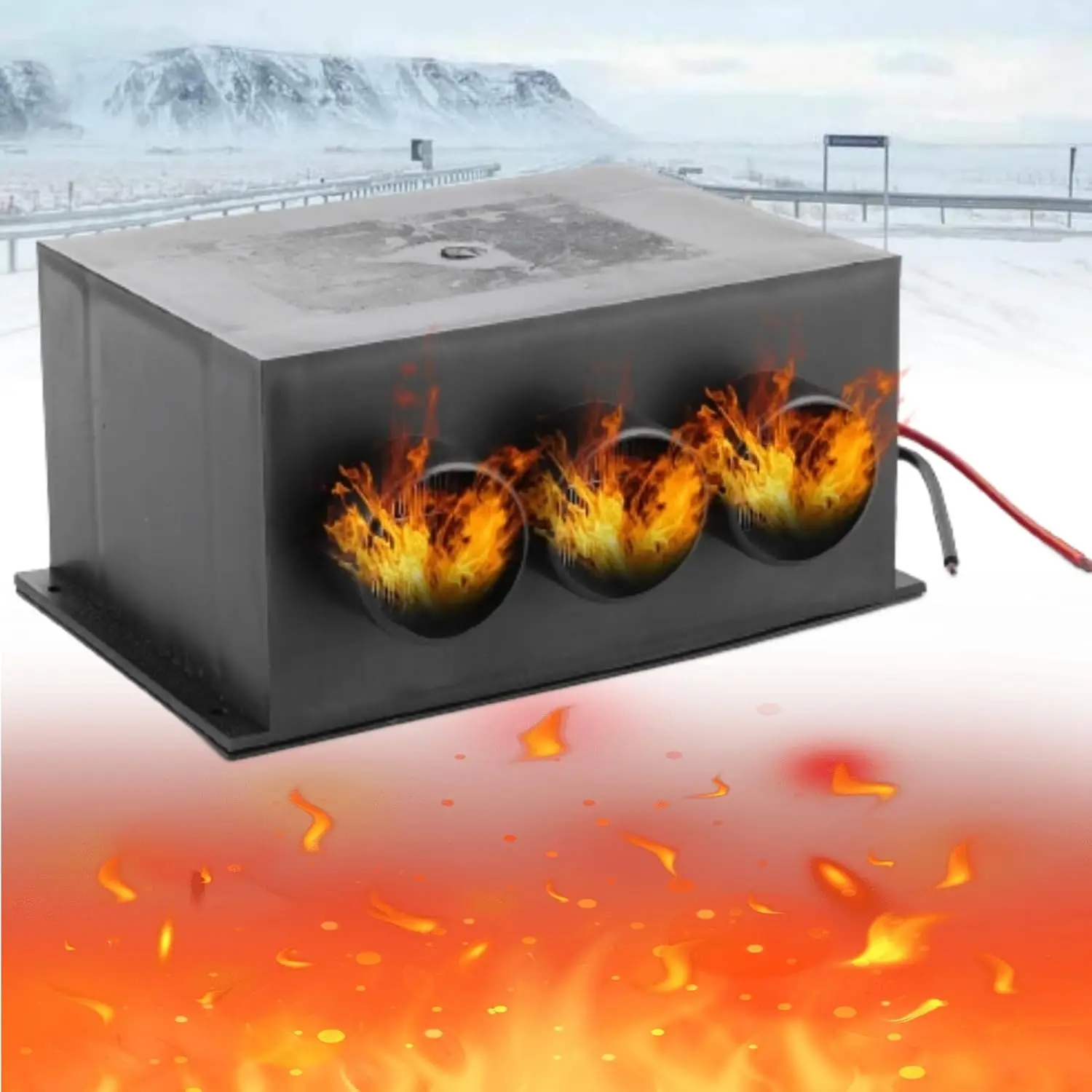 

Автомобильный обогреватель 12 В 300 Вт, размораживатель лобового стекла, портативный, быстрый нагрев, низкая мощность, бесшумный, подходит для всех транспортных средств 12 В