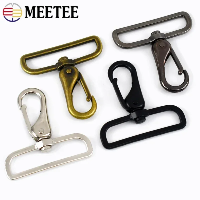 1-4 pz 50mm fibbie in pelle di metallo per borsa cinturino girevole chiusura a moschettone borsa cintura clip grilletto fibbia moschettone accessori