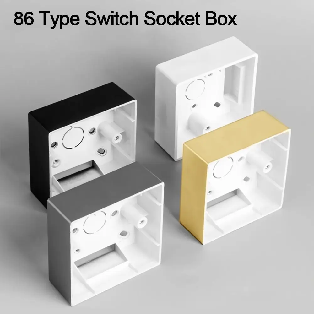 

PVC Switch And Socket Apply On-Wall Mount External Mounting Box 86 Type Switch Socket Box Wall Surface Junction Box