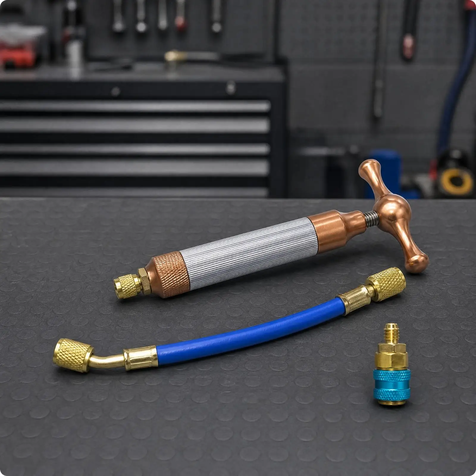Automotive Air-Conditioning Dispenser Easy to Operate Dispenser with Flexible Hose No-Disassembly for DIY Mechanics, Workshops