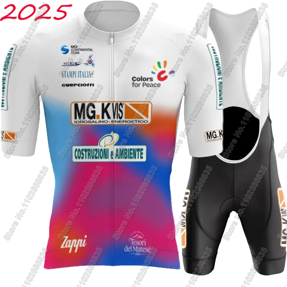 MG.Kvis - Colors for Peace 2025 Cycling Jersey Men Short Sleeve italy Clothing Road Bike Shirts Suit Bicycle Bib Shorts