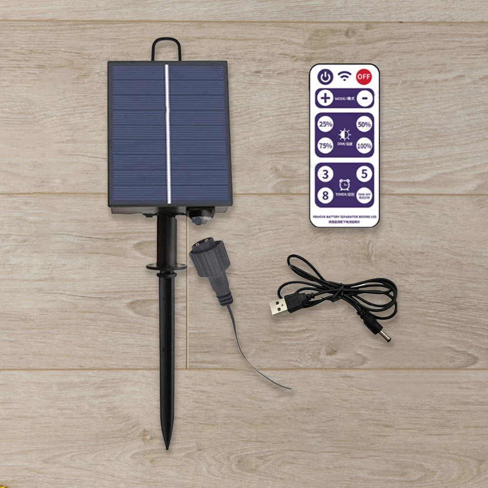 LED Light String Control Box 3.7V 1200mAh Solar Panel Control Box with Remote Control for LED String Strip Lamp 3.7V DIY