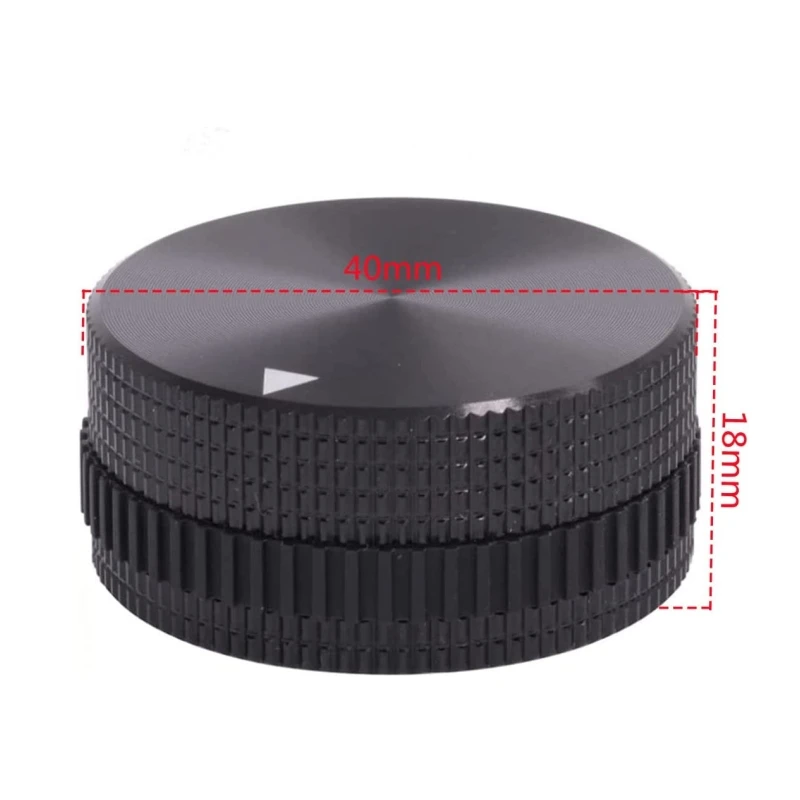 1PCS 40 X 18mm Aluminum Alloy Potentiometer Control Knob Volume Audio Electric Guitar Bass Screw Type, for 6mm Diameter Shaft
