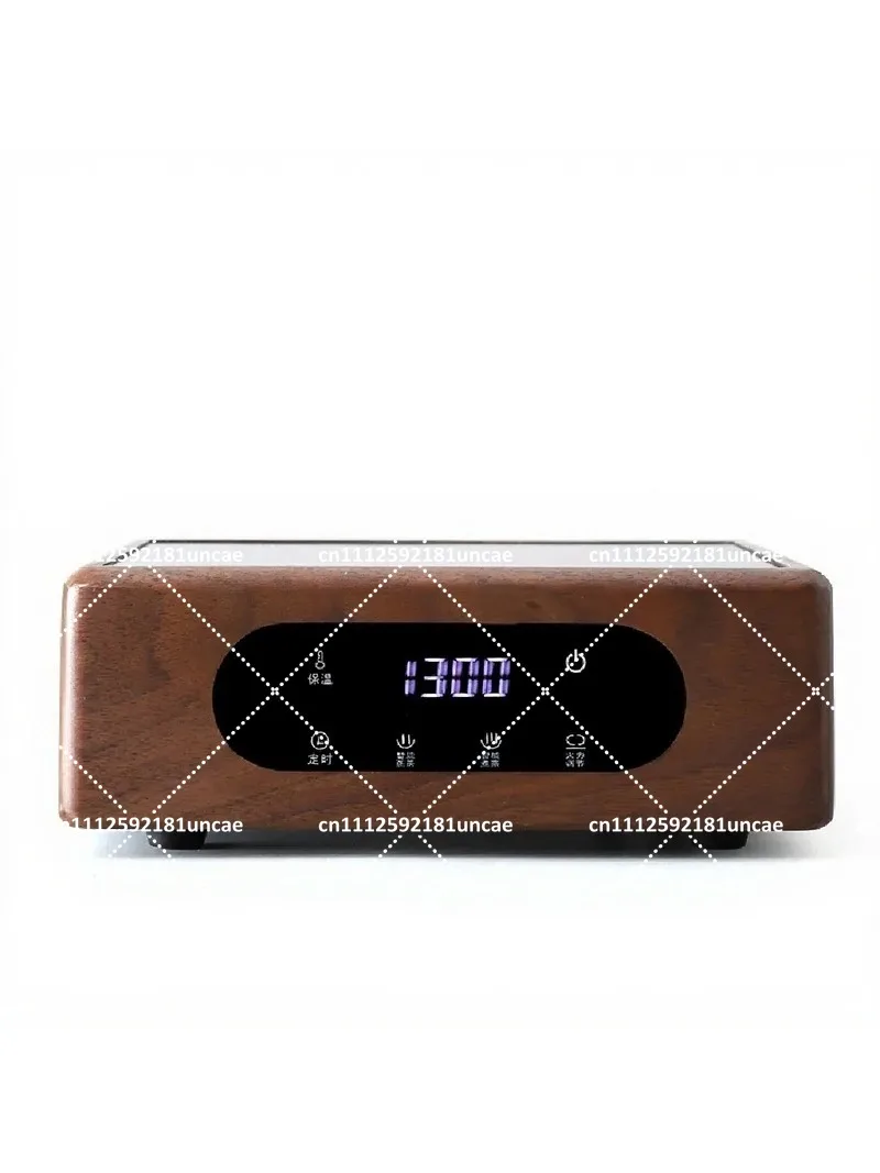 North American Black Walnut Solid Wood Electric Ceramic Tea Stove, Touch Digital Control, Tea Maker Kettle