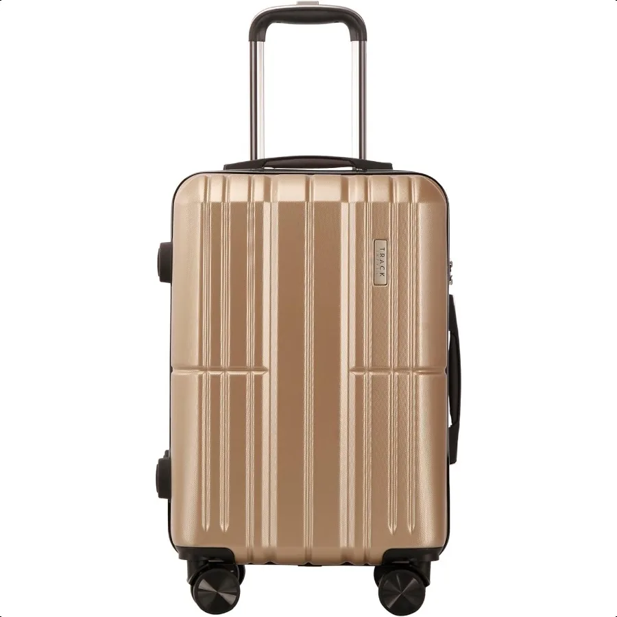 

1 Piece Carry on Lage ABS+PC Hardshell TSA Lock Aluminum Trolley Spinner Wheels Champagne 1 Piece