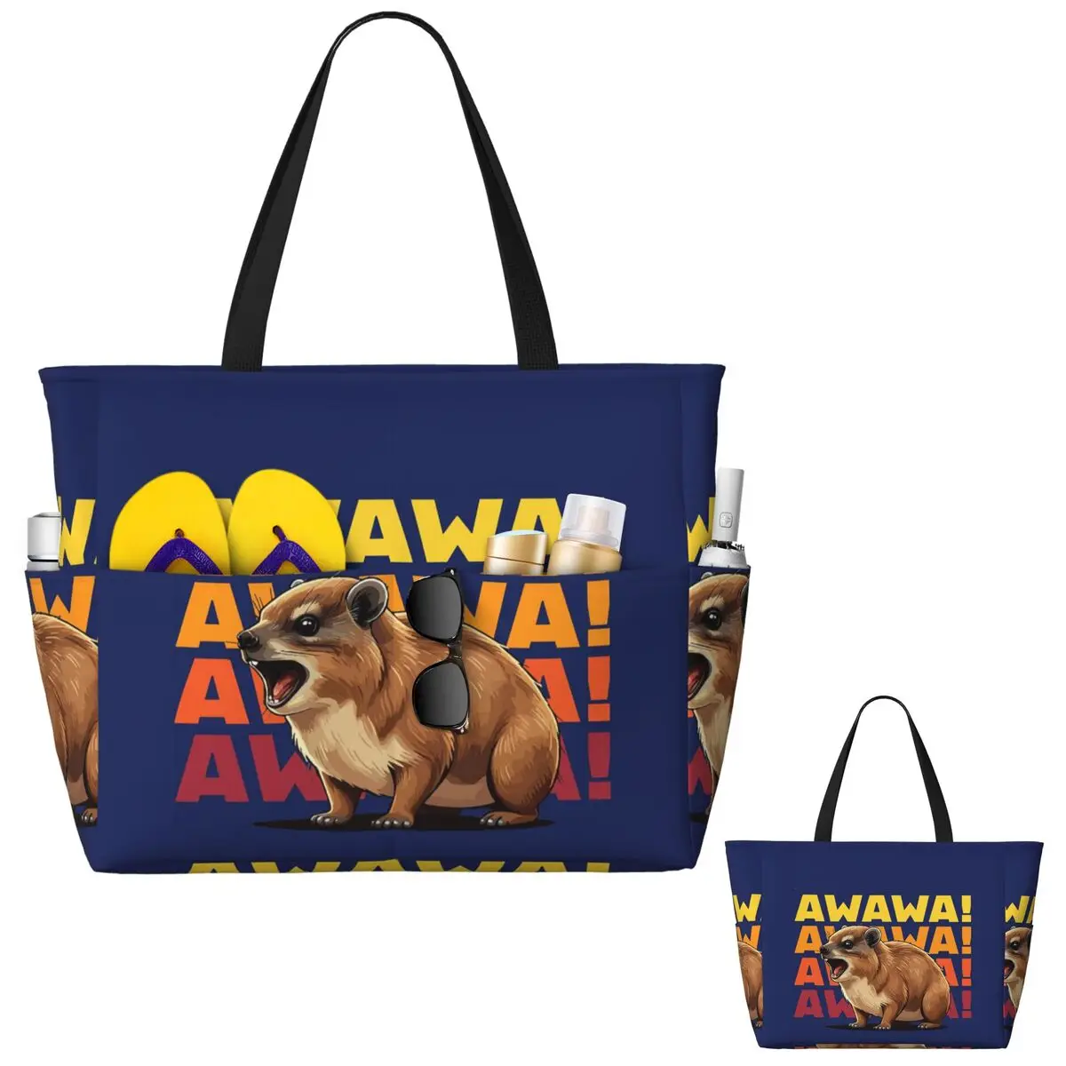 

Rock Hyrax Lover Awawa Groundhog Dassi Beach Tote Bag Спортивная сумка для спортзала Yoga Duffle Большая сумка-тоут Женская дорожная сумка Сумка для фитнеса