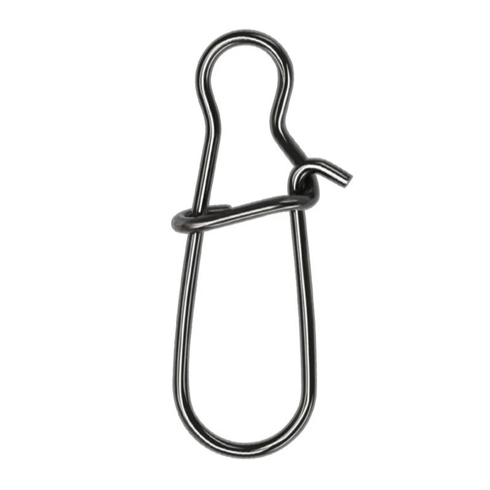 DNDYUJU 30-50pcs Stainless Steel Fishing Snap Hooked Snap Pin Fastlock Clip Rolling Swivel Accessories Barrel Swivel Lure Hook