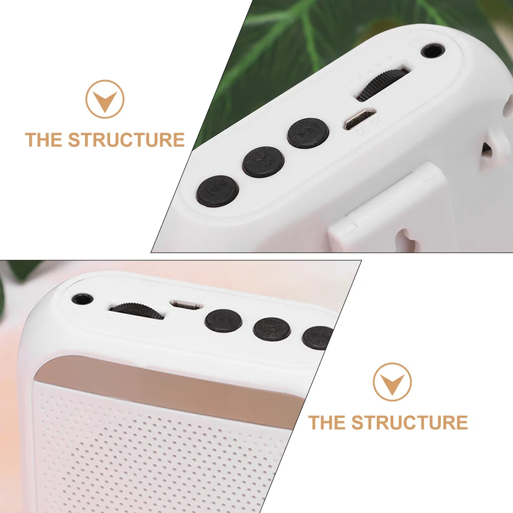 

1 set 1 Set Metal Voice Loud Speaker Tour Guide Microphone Portable Small Teacher Amplifier Rechargeable 2200Mah Multifunctional