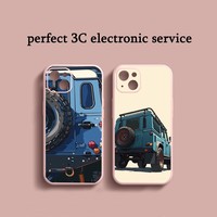 Off-Road Vehicle Phone Case For iPhone 14 13 12 11 Pro Max XS Max X XR 7 8 Plus Mini Pink TPU material