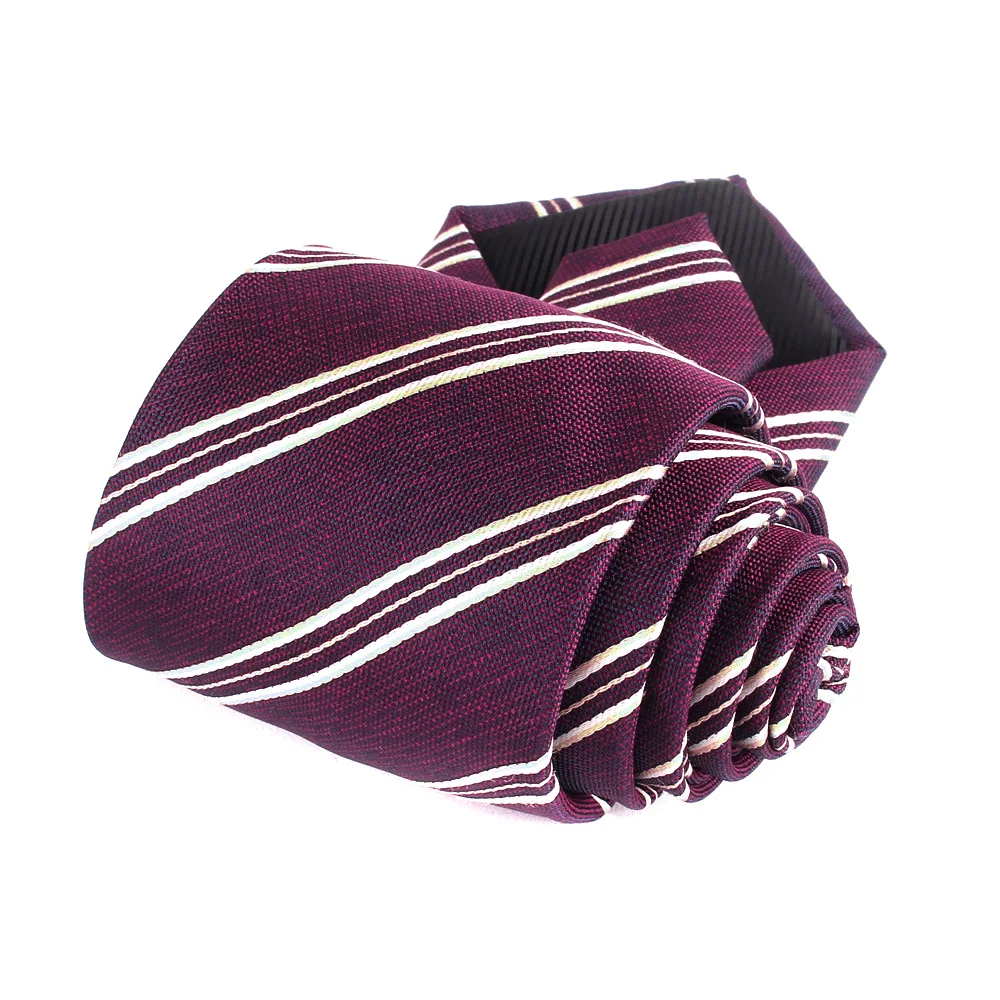 New Striped Ties For Men Women Dark Red Color Necktie For Groomsmen Men\'s Tie For Wedding Fashion Floral Neckties For Gifts