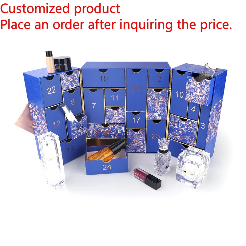 

Customization.Customization.2023 New Custom Christmas Craft Paper Box Empty Advent Calender Set Cardboard Box