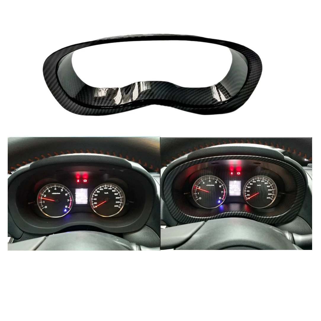 Picture 3: For Subaru Forester Impreza Levorg XV WRX Carbon Fiber Interior Dashboard Speed Meter Display Frame Trim Cover-X67A