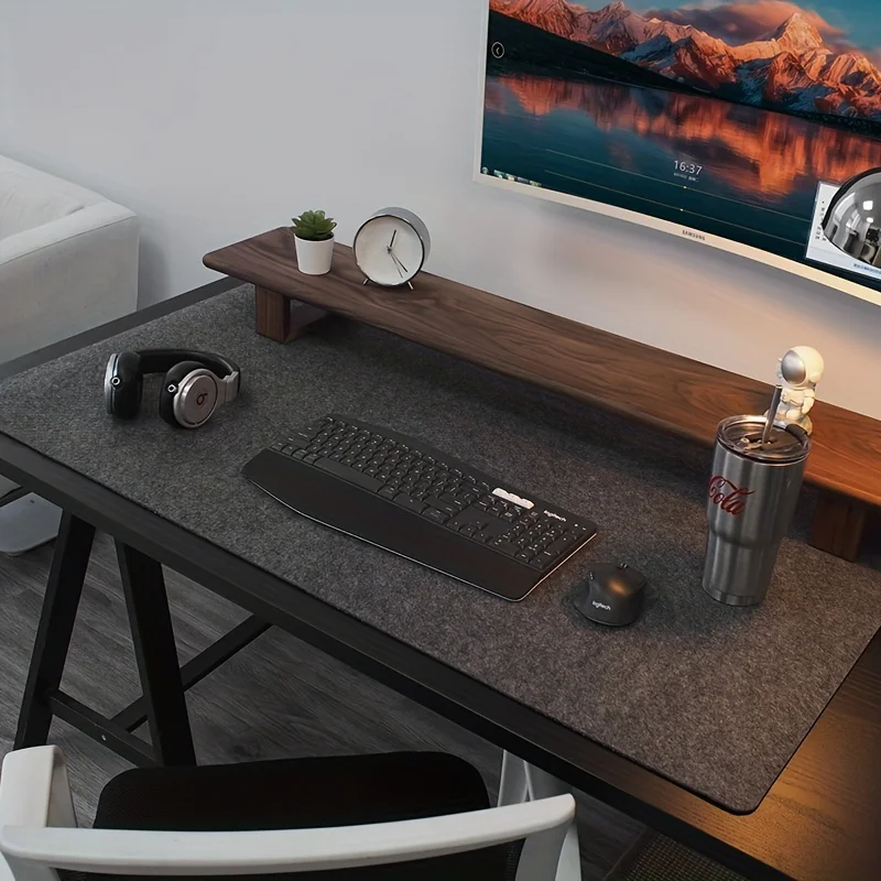 Mouse Pad Grande para Jogos, Antiderrapante, em Feltro de Lã, Protetor de Mesa para Escritório, Almofada para Laptop, Tapete para Teclado Premium