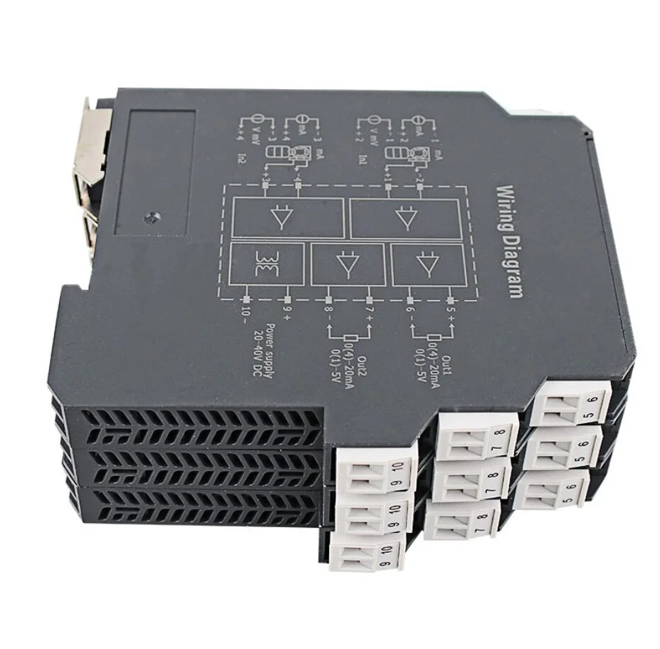 Signal Isolator Passive Gate 4-20mA Module One in and Two Out Voltage Current Conversion 0-10V/5V