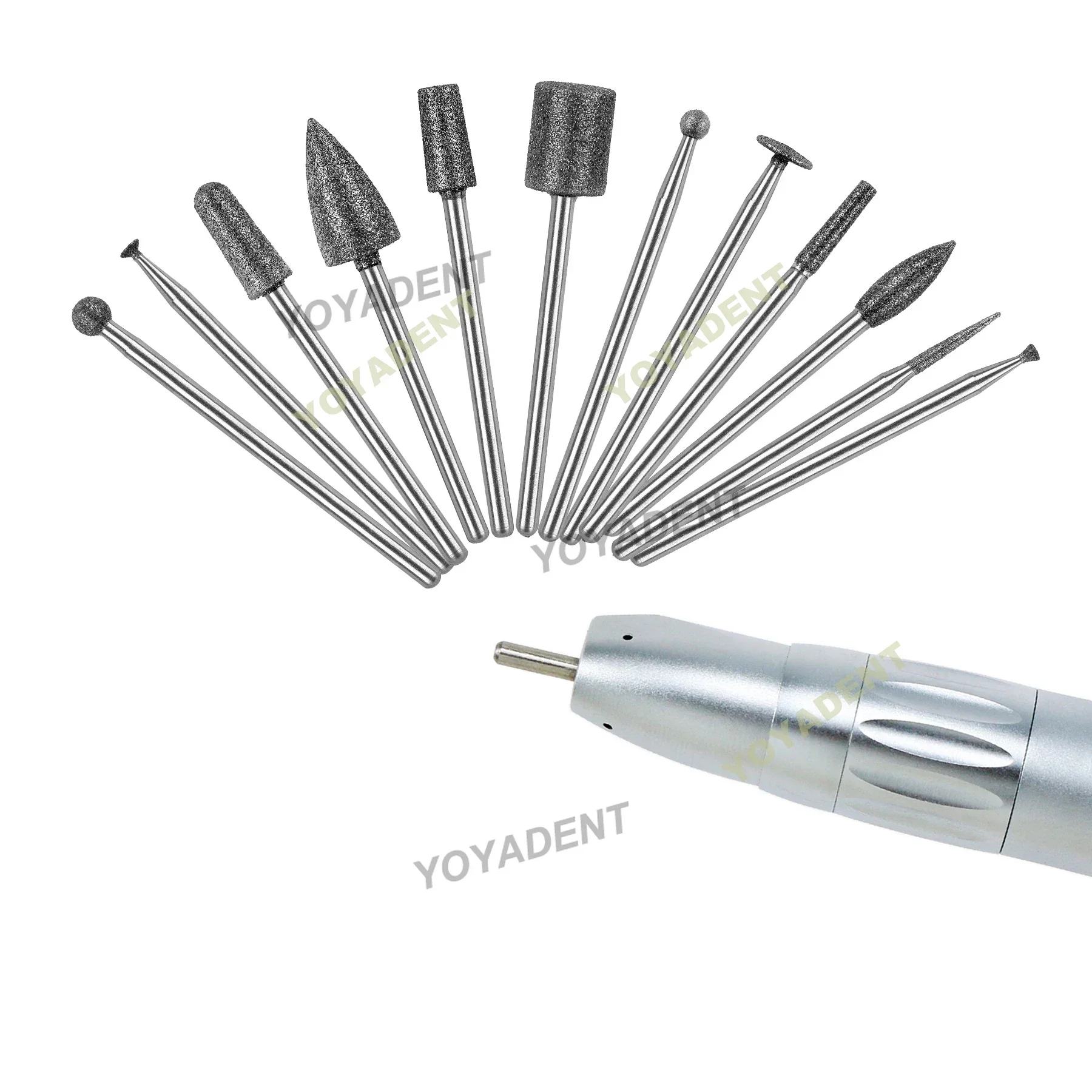 Dental Bur Low Speed Diamond Burs Dentistry Drills HP Dia 2.35mm For Straight Nose Cone Low Speed Handpiece 5Pcs/Pack