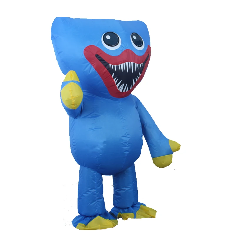 Costume de Cosplay bleu pour enfants, costume de jeu de bouche de saucisse, combinaison duveteuse de dessin animé Kigurumi, pyjama pour fête d'halloween