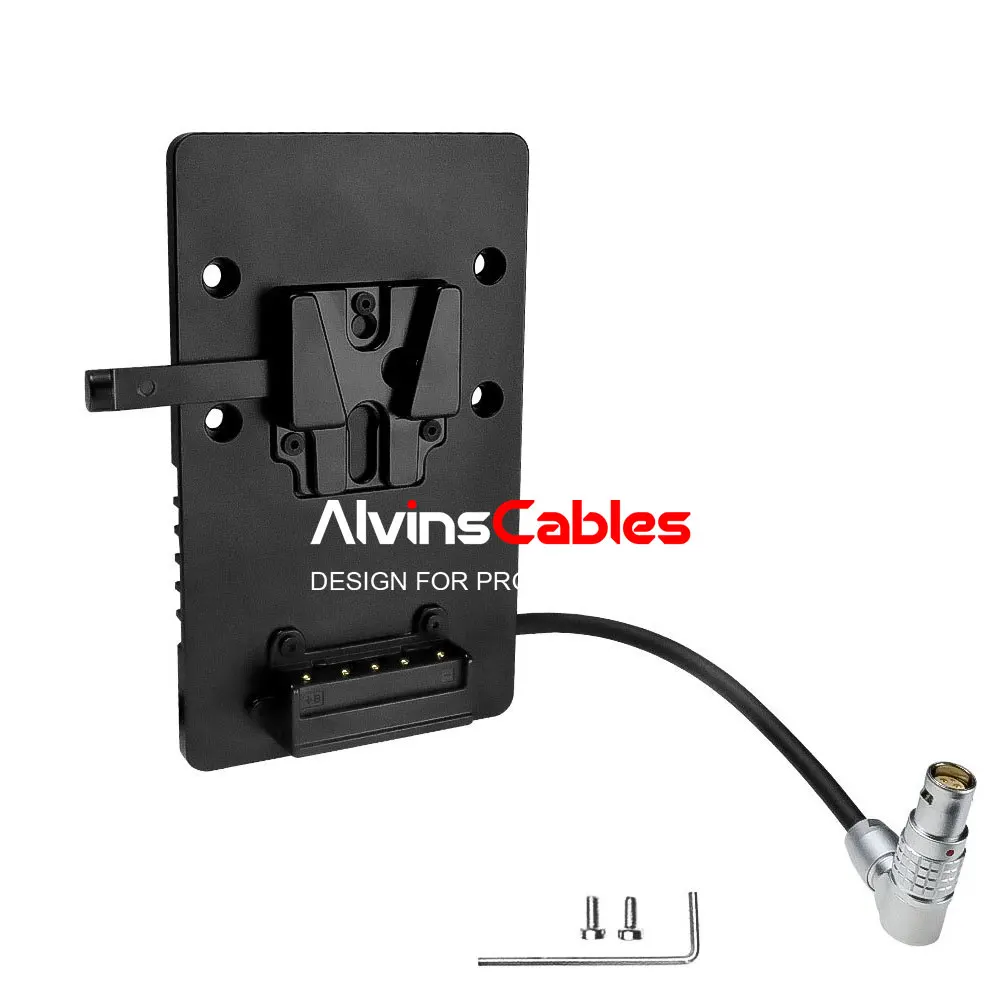 

Alvin's V Mount Battery Plate for DJI Ronin 4D, V Mount Plate with 6-pin Female DC-in, Out Put Battery Mounts Plate for Ronin 4D