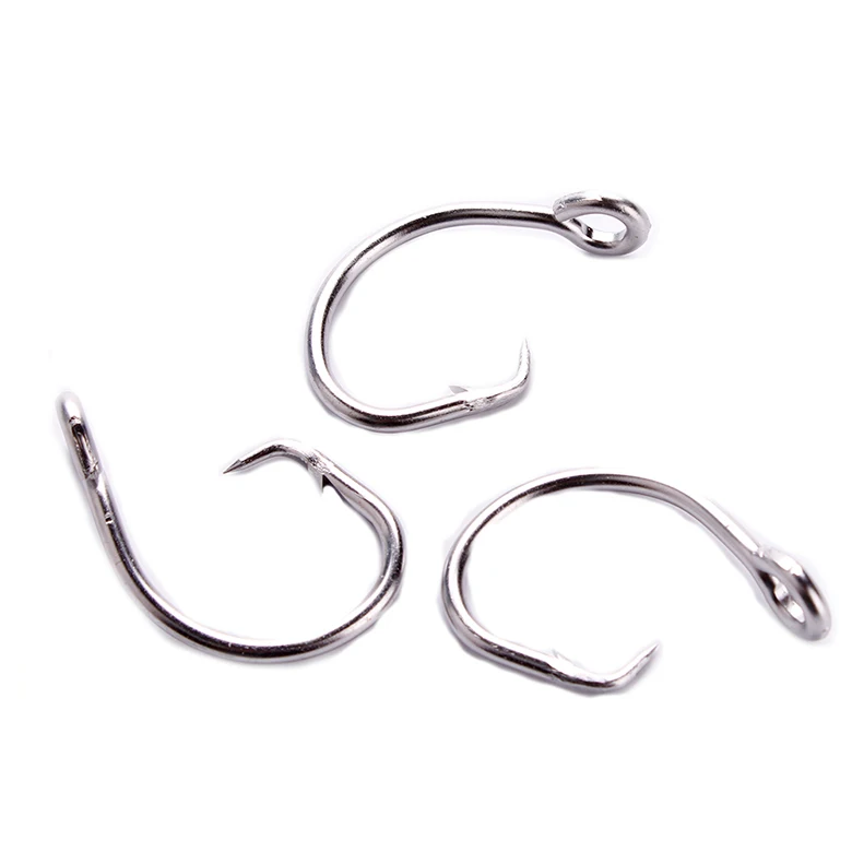 

11/0-16/0 Wholesale Commercial Shark Fish Hook Big Game Stainless Steel Saltwater Sea Fishing Hooks Silver Eagle Hook