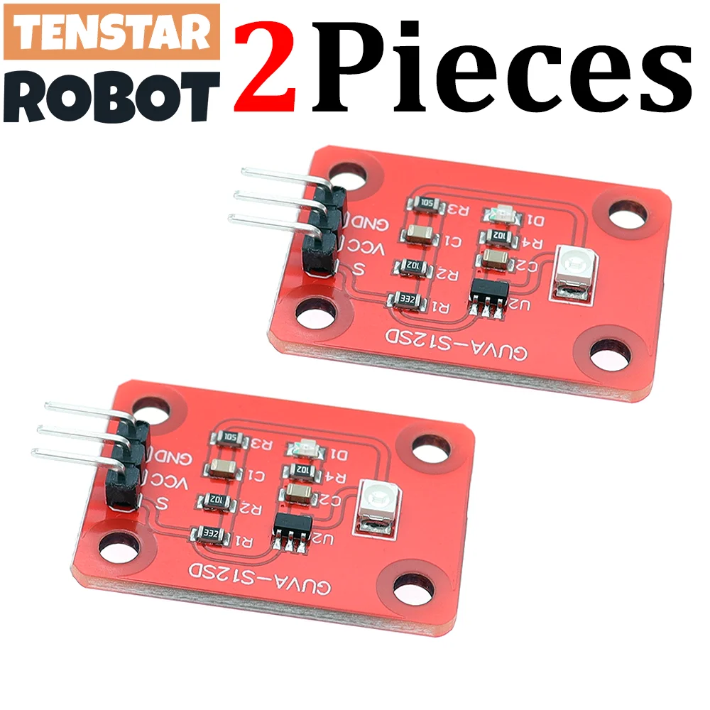TENSTAR 2pcs UV Sensor GUVA-S12SD  240-370nm 3528 Solar Ultraviolet Intensity Module DC 3.3-5V For Arduino /Raspberry pi