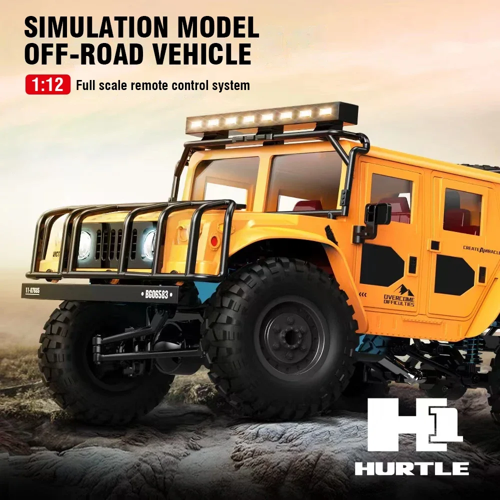 1/12 H1 Rc Cars Truck Remote Control Climbing Buggy Trucks 2.4G Full Scale High-Speed Off-Road Vehicle Children Toys Boys kids