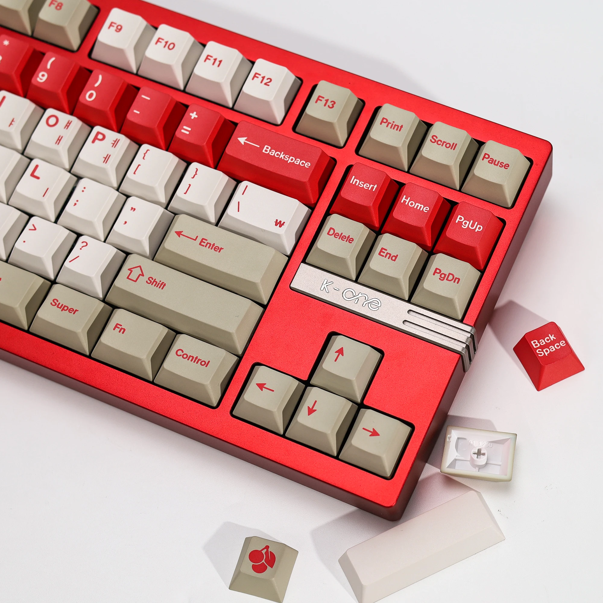 KBDiy Koreanische Tastenkappen Retro GMK Red Alert Cherry Profile PBT Ailce Tastenkappen Maßgefertigt für 60% Gaming Mechanische Tastatur KIT Tastenkappen – Detail 16