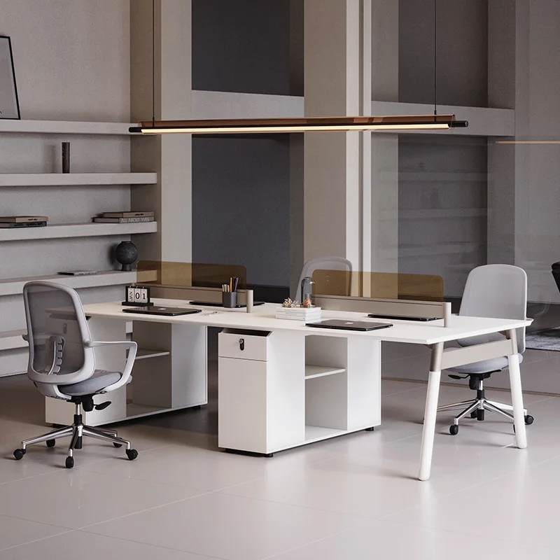 LMM environmental protection staff desk staff seat four or six people double face to face booth 4/6 people
