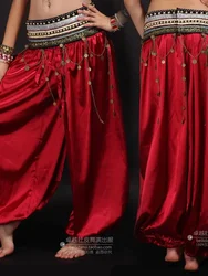 Christmas Dress Belly Dance Dress Pants Indian Square Dance Performance Costume Ethnic Minority Dress Red Bloomers Pants