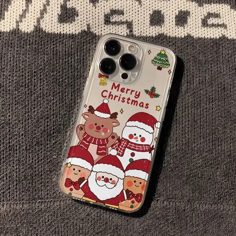 Frohe Weihnachten Familie Handyhülle für Samsung S25 S24 S23 S22 S21 S20 FE Note20 Note10 Plus Ultra Lite 5G Klare weiche TPU-Abdeckung