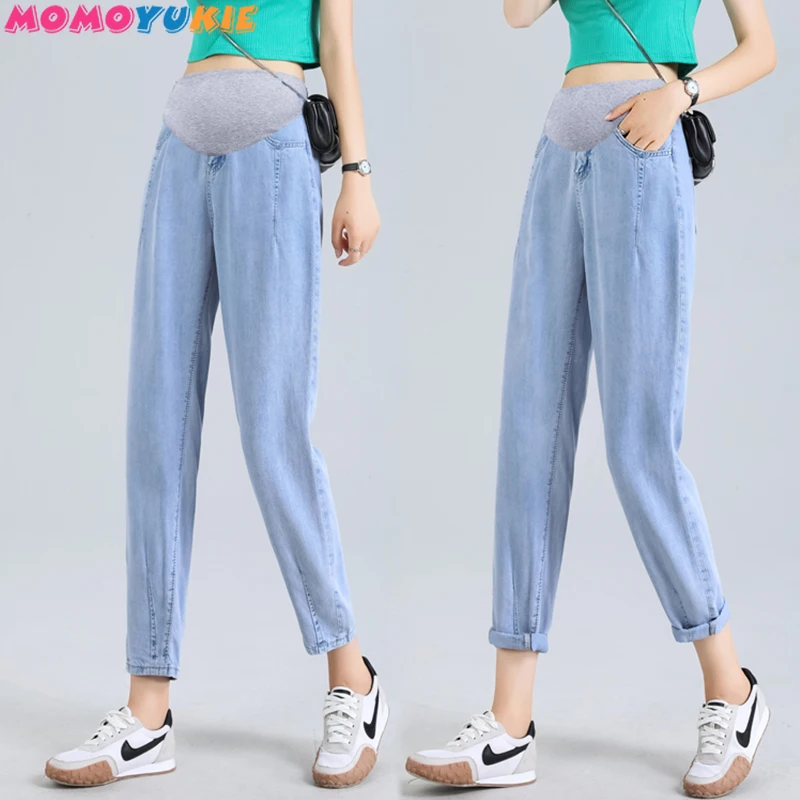 

maternity pants clothing Pregnant woman pregnancy clothes slim harem jeans grossesse women embarazada femme enceinte trousers