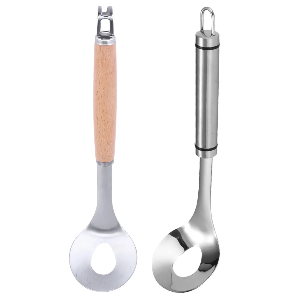 

2pcs Meatball Making Tool 304 Stainless Steel Kitchen Gadget For Hotpot Soup Dishes Meatball Scoop Long Handle Rust Resistant