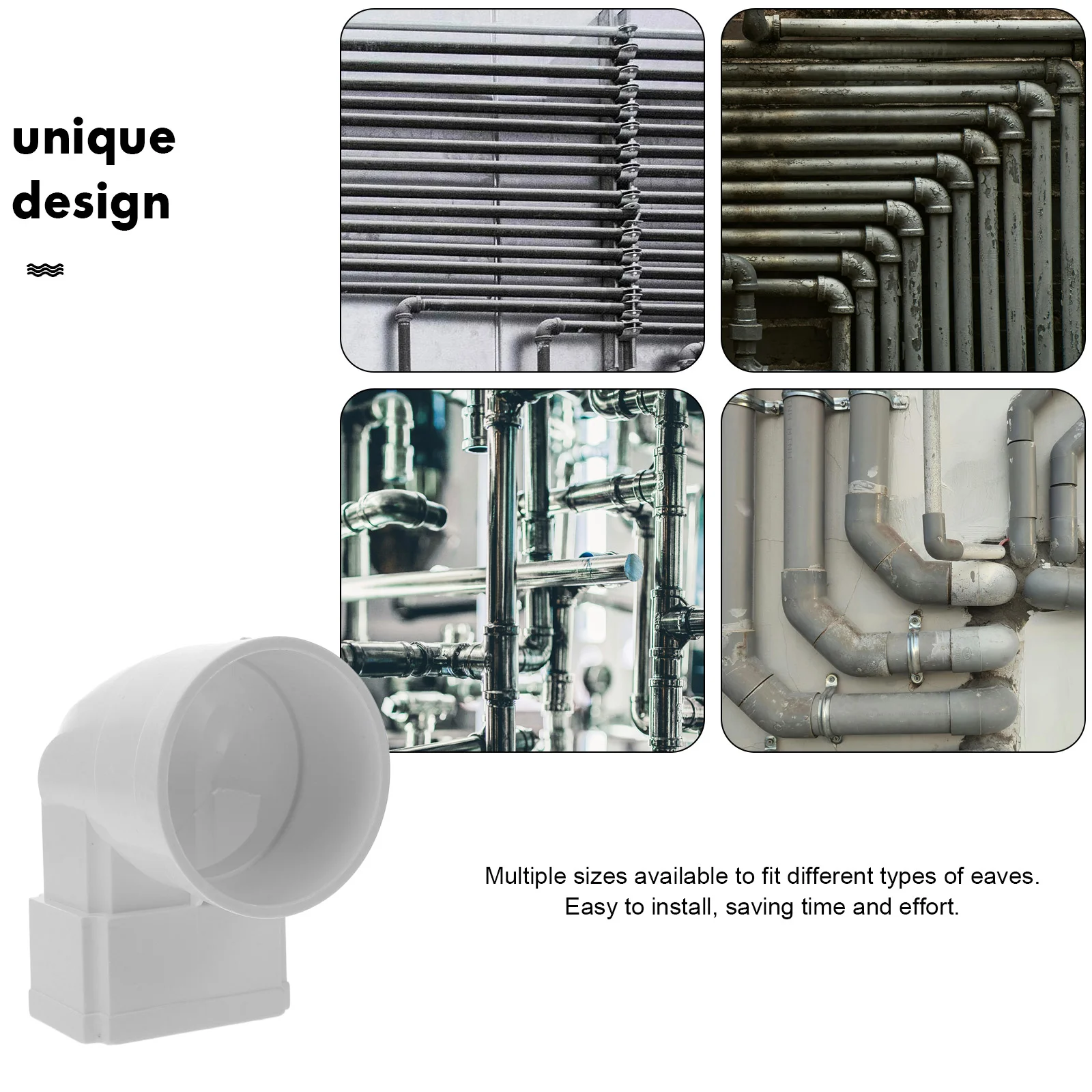 Barel Pipa Pembuangan untuk Mengumpulkan Air Hujan dari Pelindung Konektor Drainase Downspout Talang