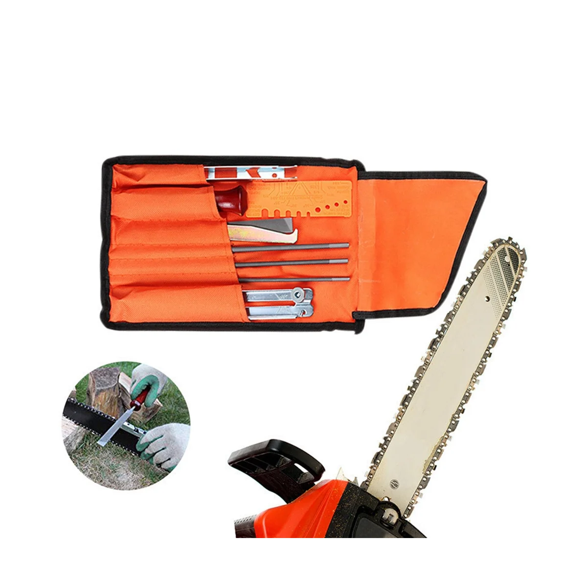 Chainsaw Sharpening Kit 10 Pieces Saw Chains Files Set Universal Chainsaw File Set File Kit for Sharpening Saw Chains