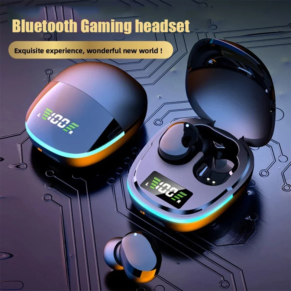 Bluetooth-compatible Earphones Touch Control Earbuds with Mic Wireless Bluetooth Headset Low Latency Gaming Headset