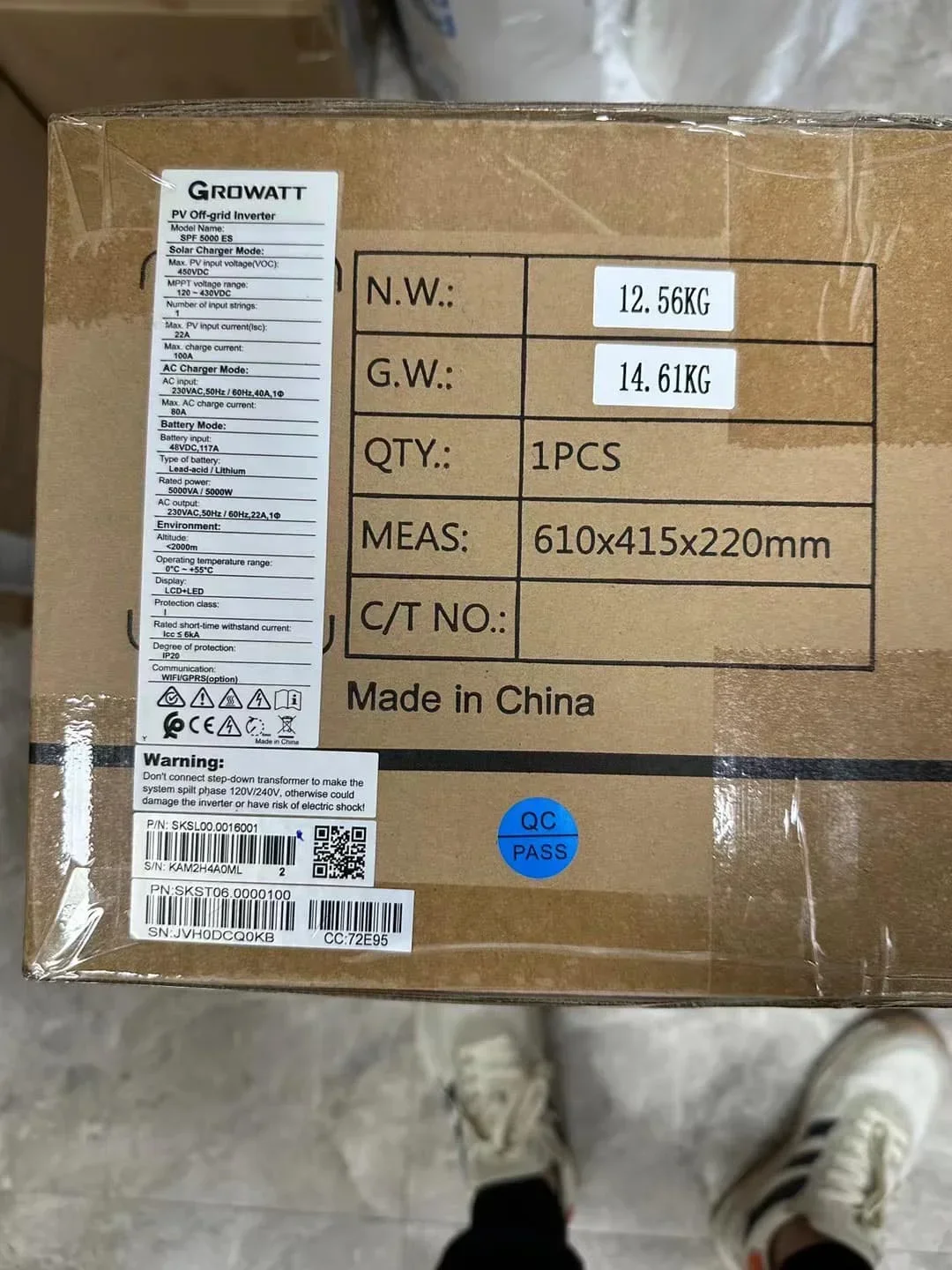 Growatt Eu Version Off Grid 6kw Spf6000es Plus Mppt Parallel Function Acceptable Growatt Solar Inverter With Lithium Battery