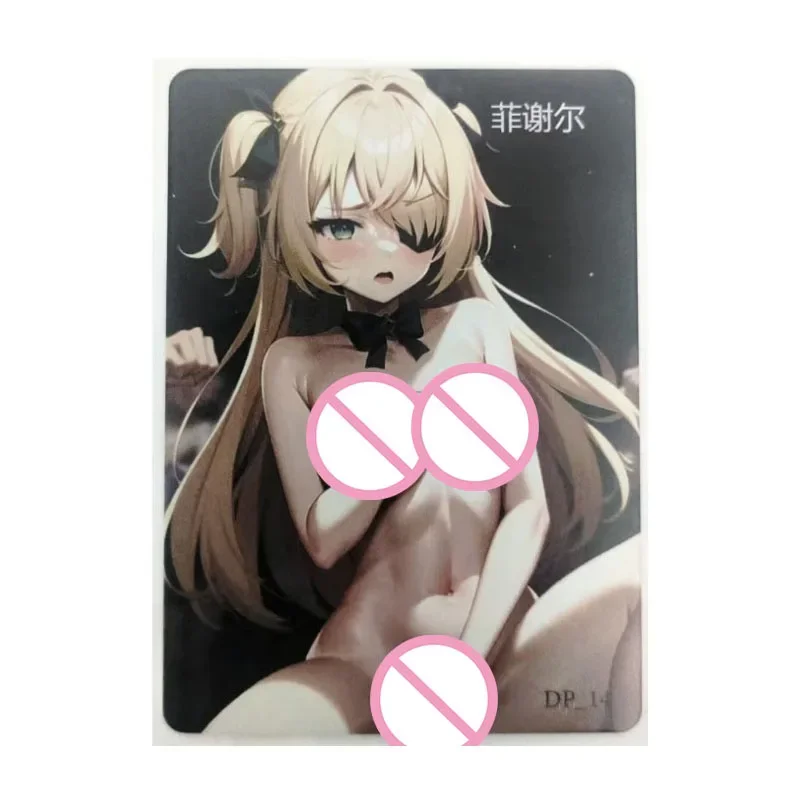 Anime Goddess Story Rare DP Refraction Foil Hu Tao Kuki Shinobu Klee Clorinde Toys for boys Collectible Cards Birthday Present