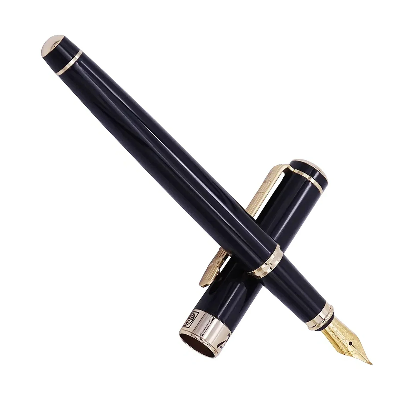 PIMIO 902 Metal Fountain Pen Bent Nib Golden clip Writing Ink Pen for Calligraphy Gentleman Business signature Office supplies