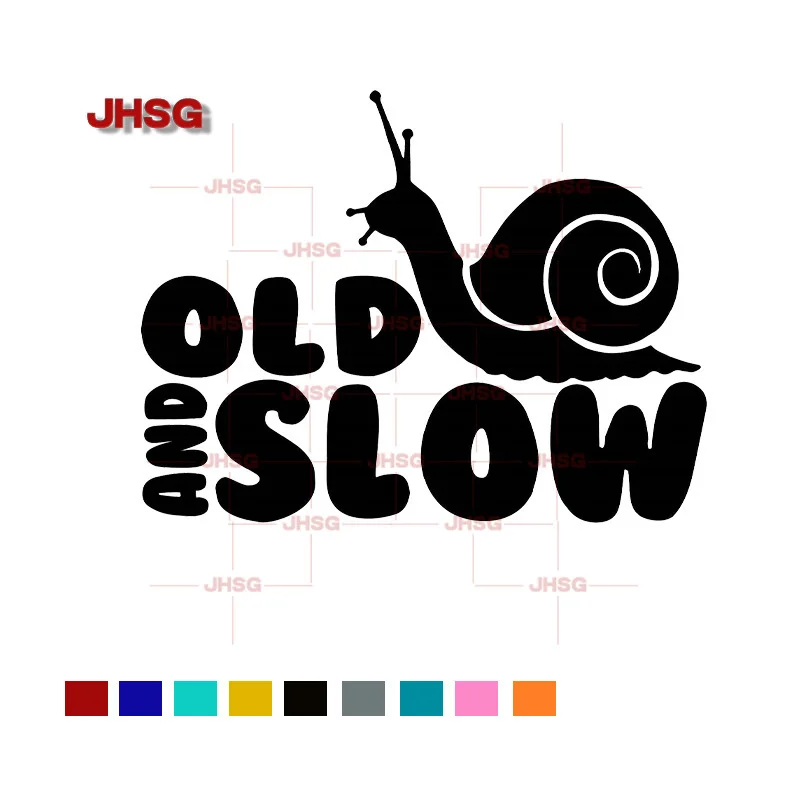 Old Slow Driver Decal Window Bumper Car Sticker Snail Decoration Helmet Laptop Skateboard Luggage Decal Pvc New Arrival Hot Sale