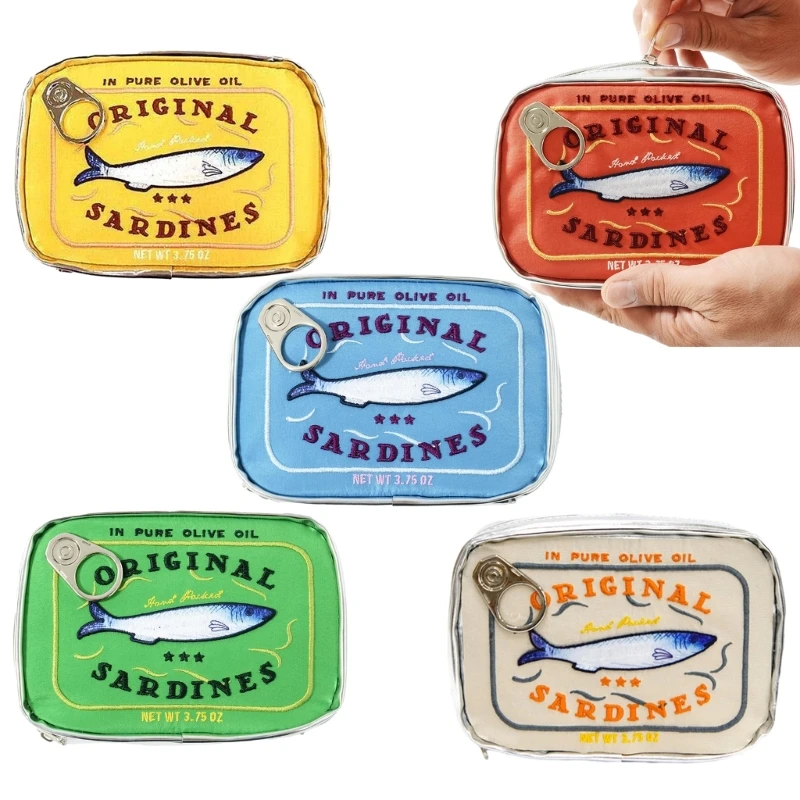 

Cosmetic Bag Makeup Bag Canned Sardines Shaped Cosmetic Bag Toiletry Bag 066F