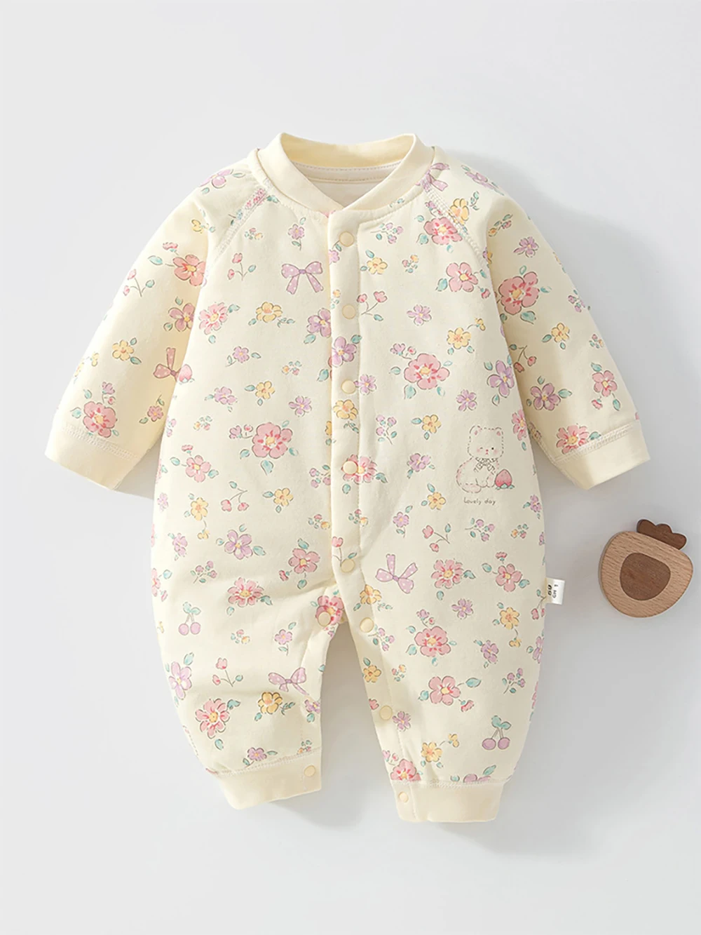 MILANCEL Winter Newborn Baby Romper 0-24M Fleece Padded Toddler Jumpsuit Cartoon Bunny Baby Clothes Infant Girls One Piece