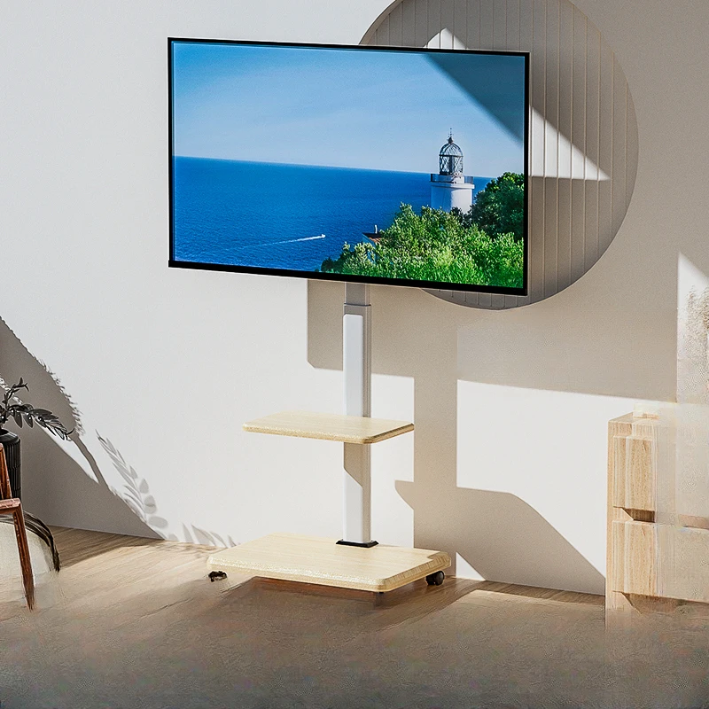 TV stand, floor standing, movable trolley, household white suitable for Xiaomi Hisense TCL43/55/65