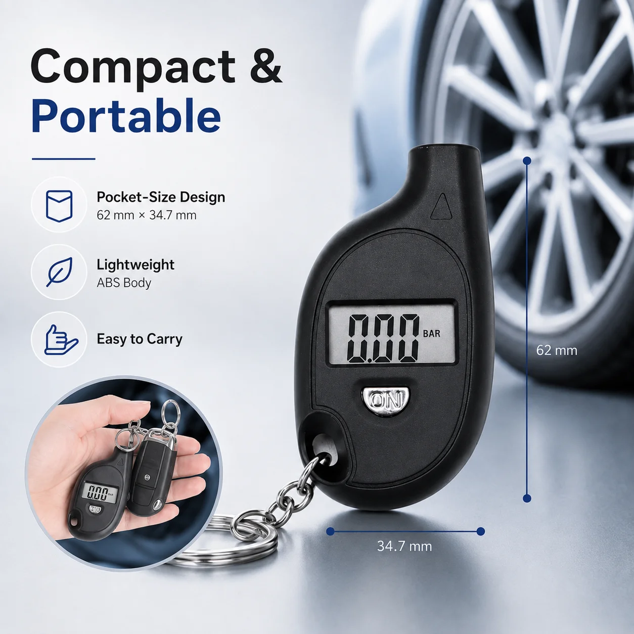 Mini Digital Tire Pressure Gau - Tyre Pressure Gauge recension och pris